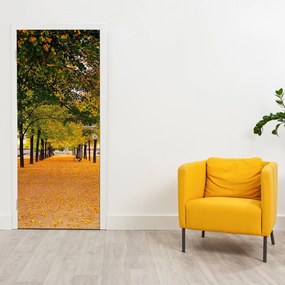 Fototapeta na drzwi - Aleja jesiennych drzew (95x205cm)