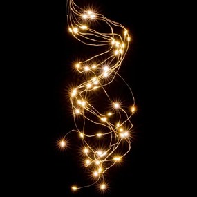 Oświetlenie LED srebrny przewód, zestaw 2 szt, ciepła biel,