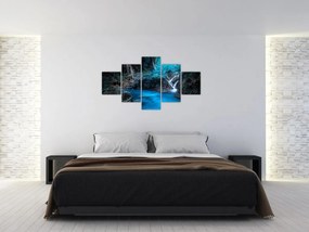 Obraz - Magiczna noc w tropikalnym lesie (125x70 cm)