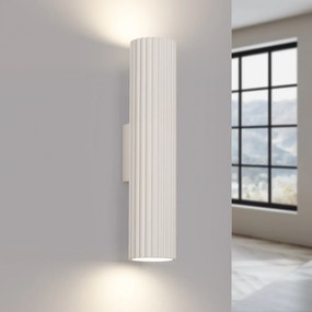 Kinkiet KARBON 30 beżowy ryflowany SOLLUX  LIGHTING