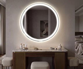 Lustro Okrągłe do Sypialni Podświetlane LED L76