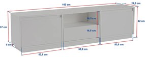 Stolik TV Vanguard Natural White