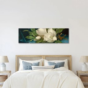 Obraz - Martin Johnson Heade, Giant Magnolias on a Blue Velvet Cloth, reprodukcje (170x50 cm)