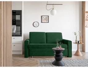 Ciemnozielona rozkładana sofa 168 cm Lucky Lucy – Miuform