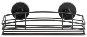 Czarna ścienna półka łazienkowa Wenko Vacuum-Loc® Pavia, szer. 26 cm