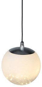 Ozdoba świelna, transparentna kula z LED, Ø 18 cm