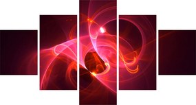 Nowoczesny obraz różowej abstrakcji (125x70 cm)