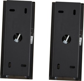 Zestaw 2 nowoczesnych lamp ściennych czarnych z LED - Plaza