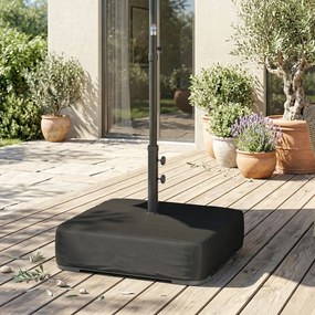 Outsunny Stojak na parasol 80 kg piasku solidna podstawa do parasoli bocznych i drążków 48 mm czarny | Aosom PL