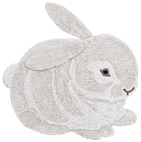 Jasnoszary bawełniany dywan dziecięcy tkany ręcznie odpowiedni do prania 130x135 cm Bunny – Lorena Canals