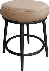 Taboret Ben tkanina Welur stelaż metalowy STOŁEK LOFT : Kolor Stelaża - Czarny , Kolor tkaniny - VELVET - MG06, Typ tkaniny - Velvet
