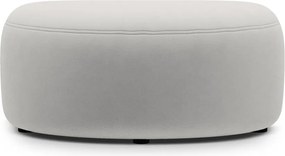 Jasnoszary aksamitny podnóżek Kate – Micadoni