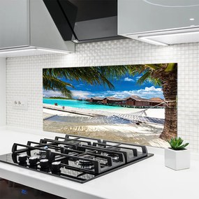 Szkło do Kuchni na Ścianę Lazurowe Wybrzeże Oceanu