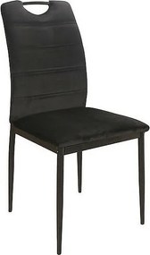 Krzesło tapicerowane RIP VELVET czarne