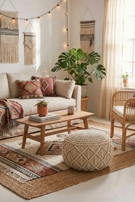 Okrągły biały podnóżek i siedzisko E1-F24