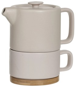 Dzbanek do herbaty z filiżanką NATURAL, 400 ml + 250 ml