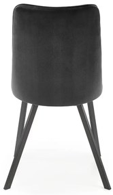 Krzesło tapicerowane K450 VELVET czarne HALMAR