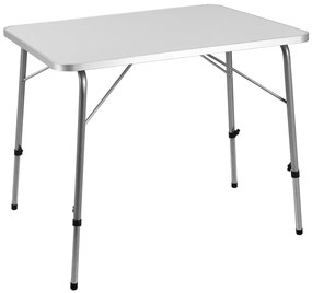 Casaria Składany stół kempingowy FOKA, 80x54x51-70cm, biała