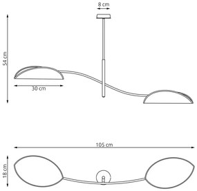 Szara minimalistyczna lampa - M129-Urdom