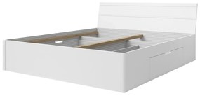 Łóżko BETA 180x200 białe z szufladami HELVETIA
