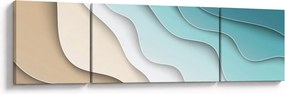 Abstrakcyjny obraz wybrzeża morskiego (170x50 cm)