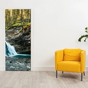 Fototapeta na drzwi - Leśny wodospad (95x205cm)
