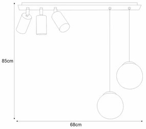 Designerska lampa sufitowa nad wyspę- S899-Nako