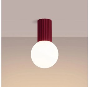 Sollux SL.1748 - Plafon łazienkowy HALO 1xG9/8W/230V IP44 czerwony