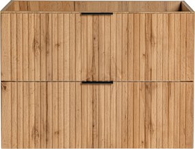 Szafka do łazienki pod umywalkę wpuszczaną Adel 80 cm, dąb wotan