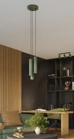 Wisząca potrójna lampa oliwkowa w stylu loft - D299-Melson
