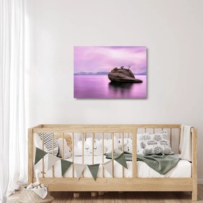 Obraz na szkle kamienia w morzu (70x50 cm)