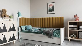 Zestaw 20 paneli tapicerowanych QUADRATTA 210x90x60 żółty ELTAP