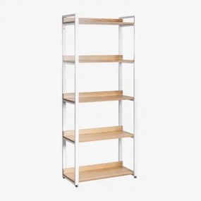 Regał 80x200 Cm Ze Stali I Mdf Ariaster Miel - Sklum