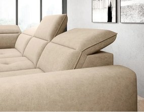 Narożnik COLOMBO L Lewostronny z elektryczną funkcją spania pojemnikiem ELEMENT 17 Beżowy WERSAL