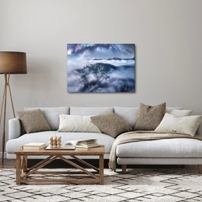 Obraz lasu we mgle (70x50 cm)