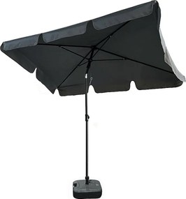 Parasol ogrodowy FLOKS z ochroną UV ciemnoszary waga 2,8 kg wymiary 200x123x235 cm
