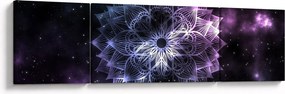 Obraz - Mandala lotosu w kosmosie (170x50 cm)