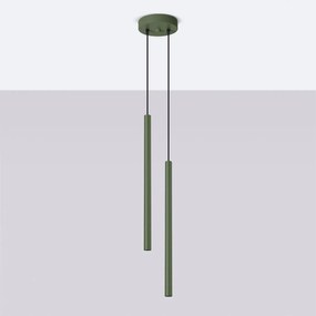 Lampa wisząca PASTELO 2 zielona oliwka SOLLUX  LIGHTING