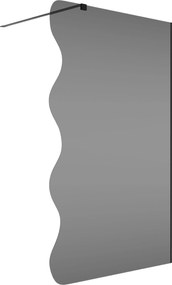 Ścianka prysznicowa Walk in fix szkło grafitowe falowane 8mm MOLIS Wave Grafit MASSI | Różne rozmiary : Kolor profili kabiny - złoty, Szerokość ścianki - 80 cm, Typ montażu - WALK in FIX (Do ściany)