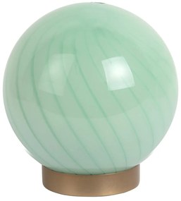 Jasnozielona lampa stołowa ze szklanym kloszem (wysokość 17 cm) Summer Globe – Leitmotiv