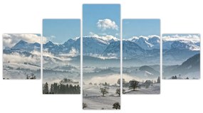 Obraz ośnieżonych gór (125x70 cm)