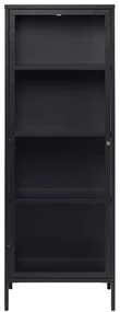 Czarna metalowa witryna 58x160 cm Carmel – Unique Furniture