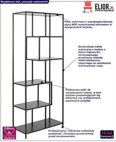 Regał do salonu w stylu loft Medox 3X - jesion