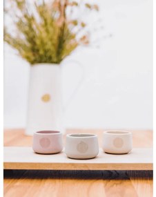 Brązowy ceramiczny świecznik LIGHT POWDER