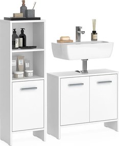 Zestaw mebli łazienkowych biały 63.8x26.3x57 karli