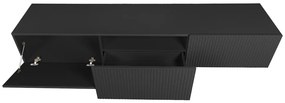 Szafka RTV wisząca Nicole 200 cm z szufladą - czarny mat