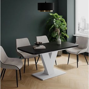 Stół jadalny czarny/biały 120x80x77.4 fenaro