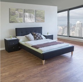 Rama łóżka 160x200 cm Czarna