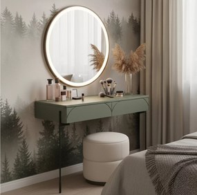 Toaletka Sonatia 100 cm z dwoma szufladami - oliwka