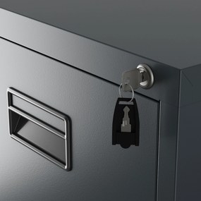 Szafa kartotekowa metalowa antracytowa: SARA V5, 460 x 1625,5 x 600 mm